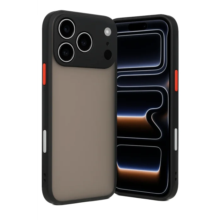 Mey İthalat®   iPhone 17 Pro Kılıf Montreal Silikon Kapak - Siyah
