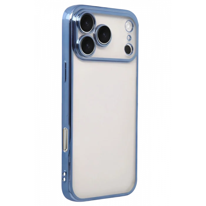 Mey İthalat®   iPhone 17 Pro  Lensli Silikon - Açık Mavi