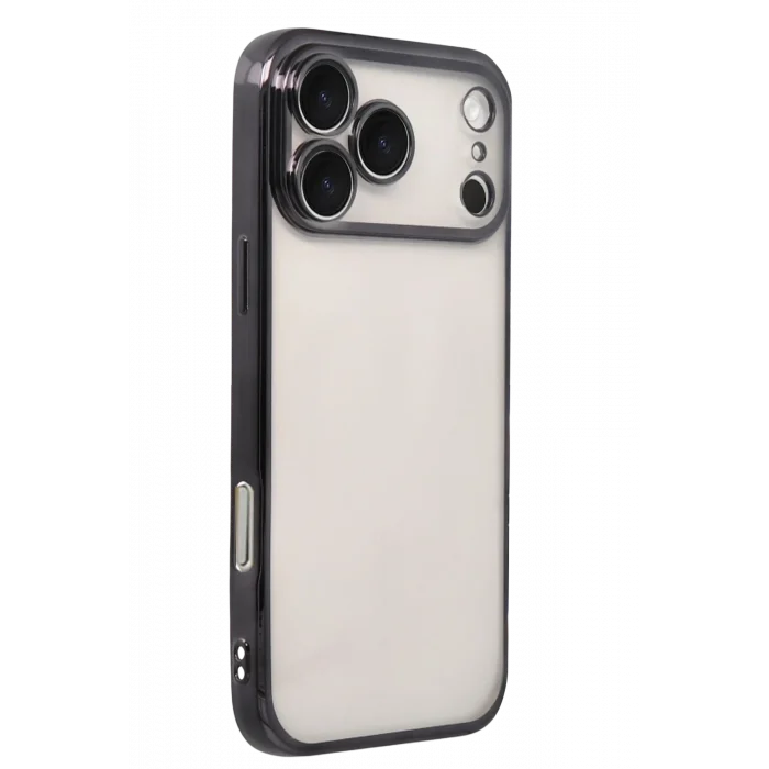 Mey İthalat®   iPhone 17 Pro  Lensli Silikon - Siyah