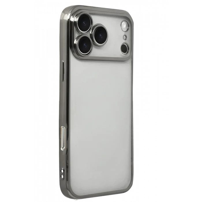 Mey İthalat®   iPhone 17 Pro  Lensli Silikon - Titan Gri