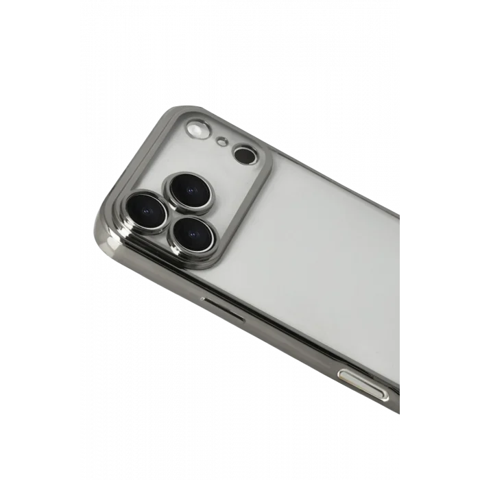 Mey İthalat®   iPhone 17 Pro  Lensli Silikon - Titan Gri