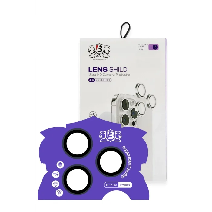 Mey İthalat®   iPhone 17 Pro Max Bilvis Titan Kamera Lens - Lacivert