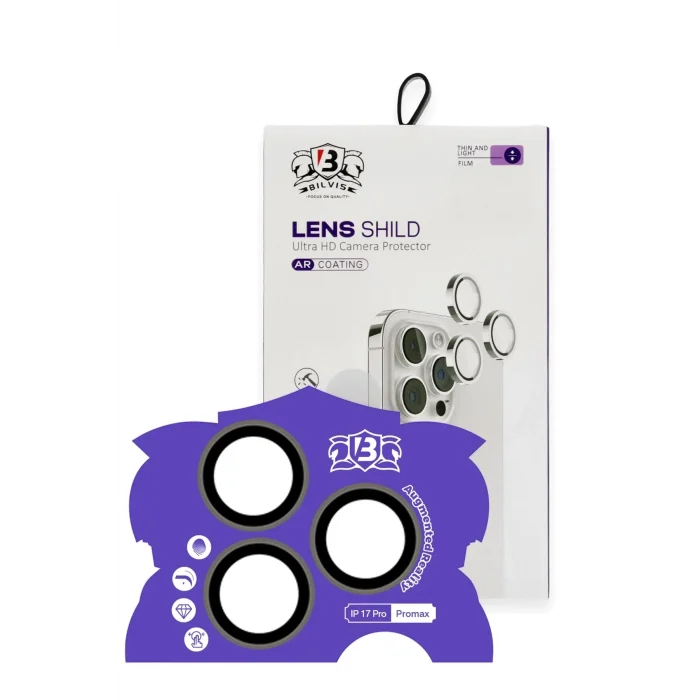 Mey İthalat®   iPhone 17 Pro Max Bilvis Titan Kamera Lens - Natural Grey