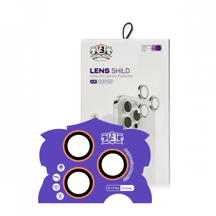 Mey İthalat®   iPhone 17 Pro Max Bilvis Titan Kamera Lens - Turuncu