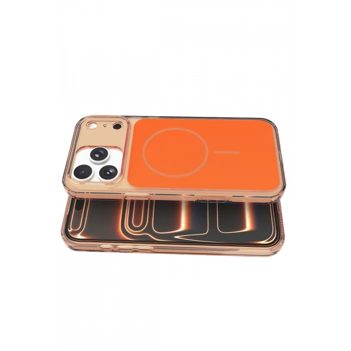 Mey İthalat®   iPhone 17 Pro Max Bruma Magsafe Kapak - Turuncu