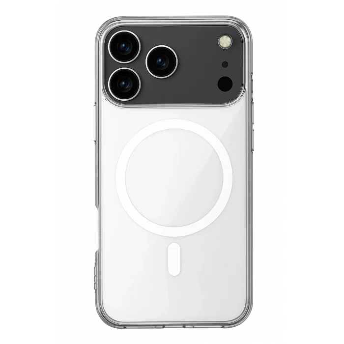 Mey İthalat®   iPhone 17 Pro Max Kılıf Magneticsafe Şeffaf Silikon - Şeffaf