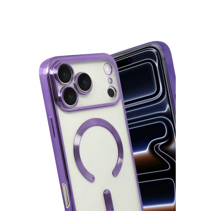 Mey İthalat®   iPhone 17 Pro Max Kross Magneticsafe Kapak - Mor