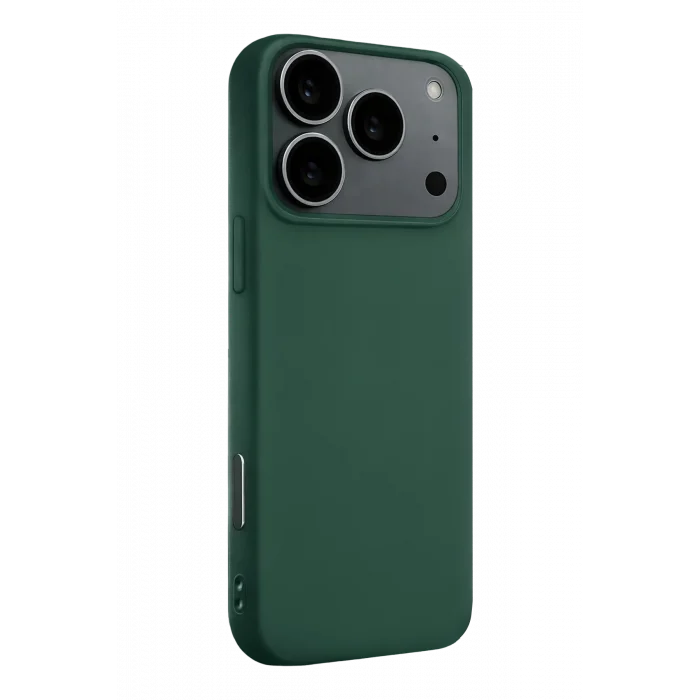 Mey İthalat®   iPhone 17 Pro Max Nano içi Kadife Silikon - Koyu Yeşil