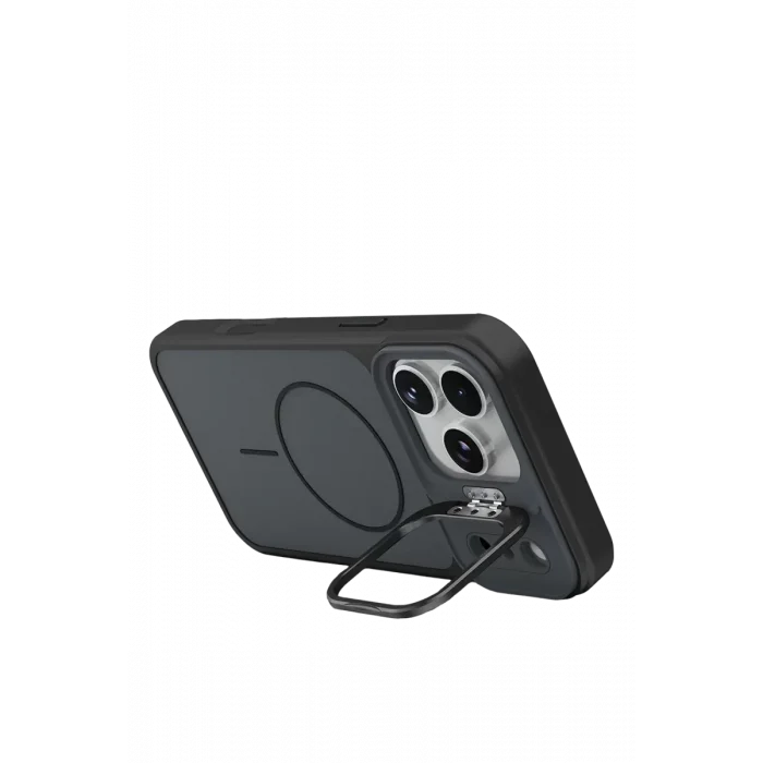 Mey İthalat®   iPhone 17 Pro Max Pale Magsafe Standlı Kapak - Siyah