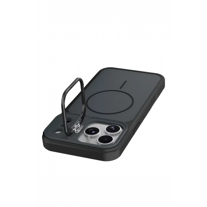 Mey İthalat®   iPhone 17 Pro Max Pale Magsafe Standlı Kapak - Siyah