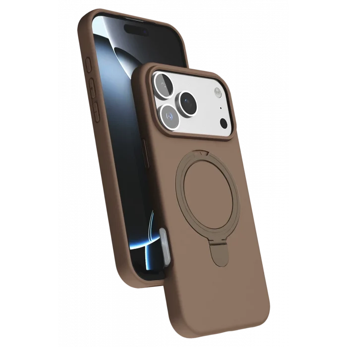 Mey İthalat®   iPhone 17 Pro Max Regal Magsafe Standlı Kapak - Çöl Titanyum