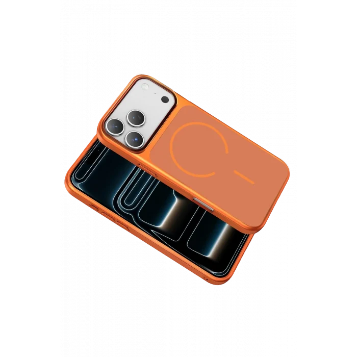 Mey İthalat®   iPhone 17 Pro Max Rush Magsafe Kapak - Turuncu
