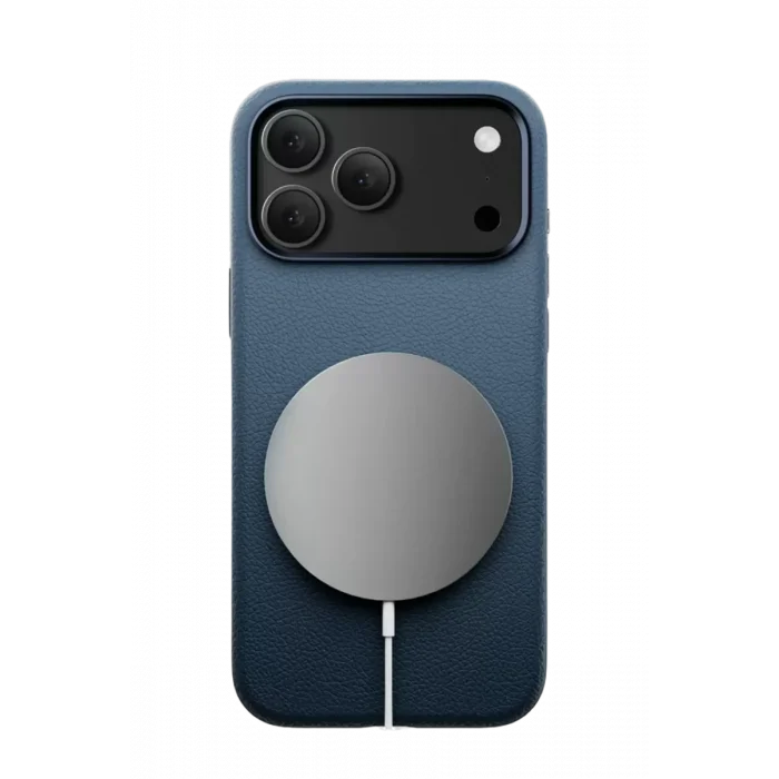Mey İthalat®   iPhone 17 Pro Max Wonder Deri Magsafe Kapak - Lacivert