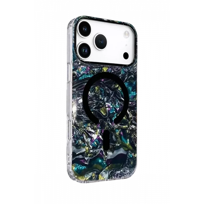 Mey İthalat®   iPhone 17 Pro Mila Dalgalı Magsafe Kapak - Lacivert