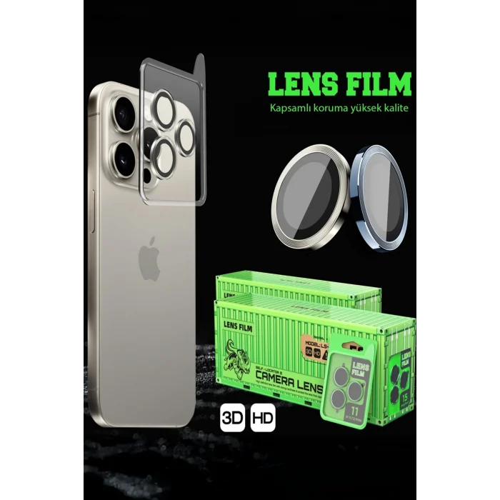 Mey İthalat®   iPhone 17 Pro Raze Metal Kamera Lens - Turuncu