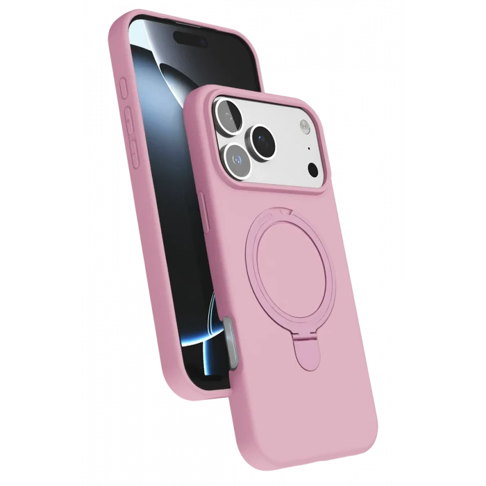 Mey İthalat®   iPhone 17 Pro Regal Magsafe Standlı Kapak - Açık Pembe