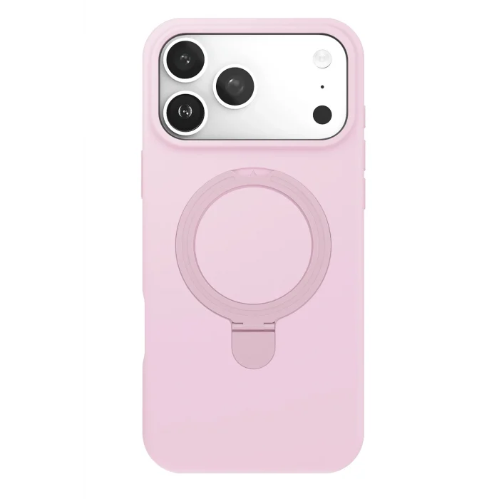 Mey İthalat®   iPhone 17 Pro Regal Magsafe Standlı Kapak - Açık Pembe