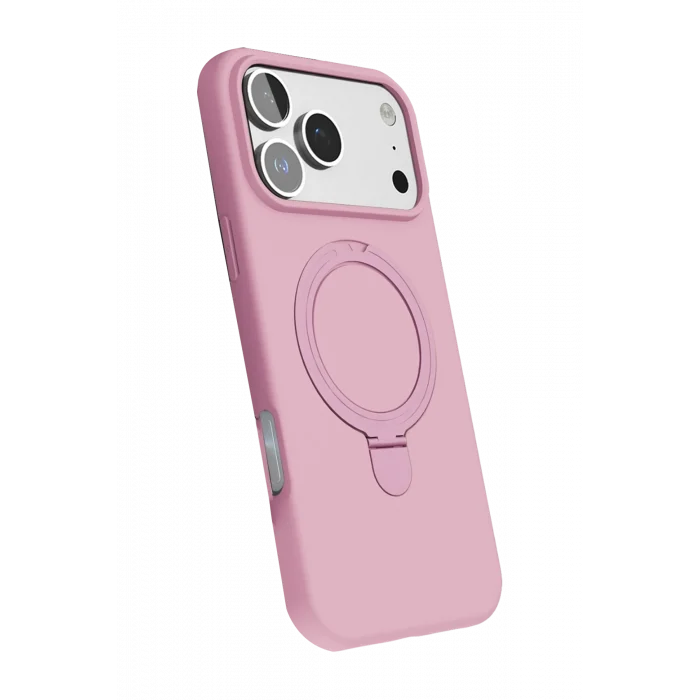 Mey İthalat®   iPhone 17 Pro Regal Magsafe Standlı Kapak - Açık Pembe