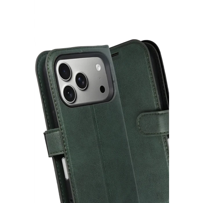 Mey İthalat®   iPhone 17 Pro Trend S Plus Kapaklı Kılıf - Yeşil
