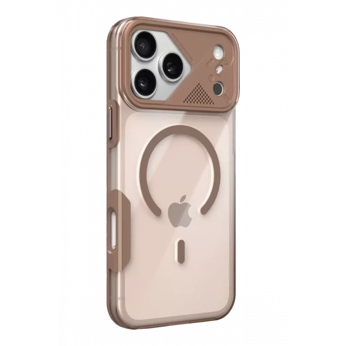 Mey İthalat®   iPhone 17 Pro Zinko Magsafe Kapak - Çöl Titanyum