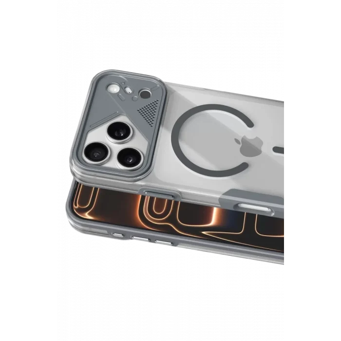 Mey İthalat®   iPhone 17 Pro Zinko Magsafe Kapak - Titan Gri