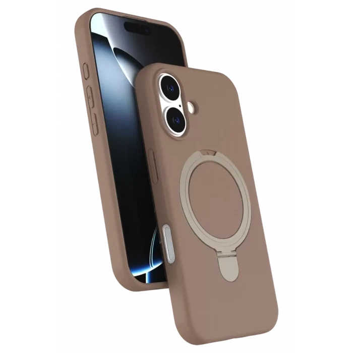 Mey İthalat®   iPhone 17 Regal Magsafe Standlı Kapak - Çöl Titanyum