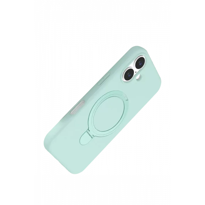 Mey İthalat®   iPhone 17 Regal Magsafe Standlı Kapak - Su Yeşili