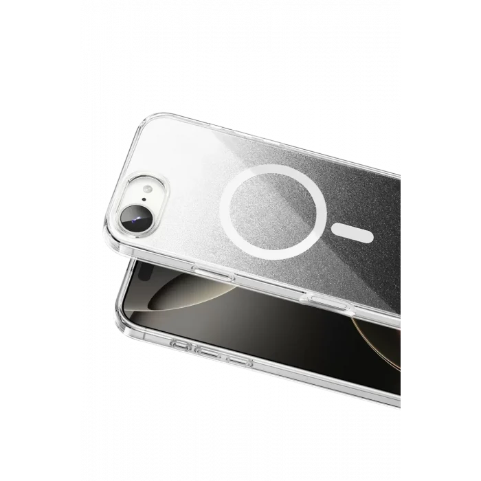 Mey İthalat®   iPhone 17E Sora Simli Magsafe Kapak - Siyah
