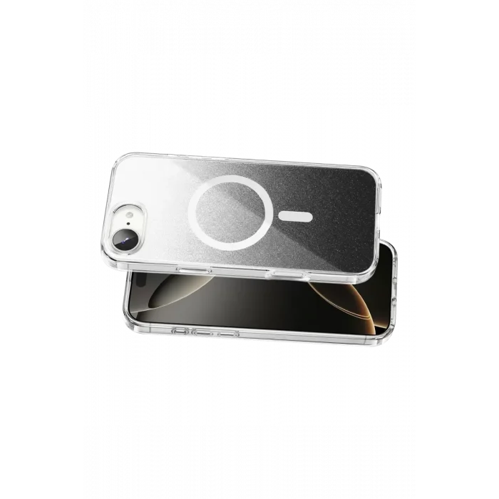 Mey İthalat®   iPhone 17E Sora Simli Magsafe Kapak - Siyah