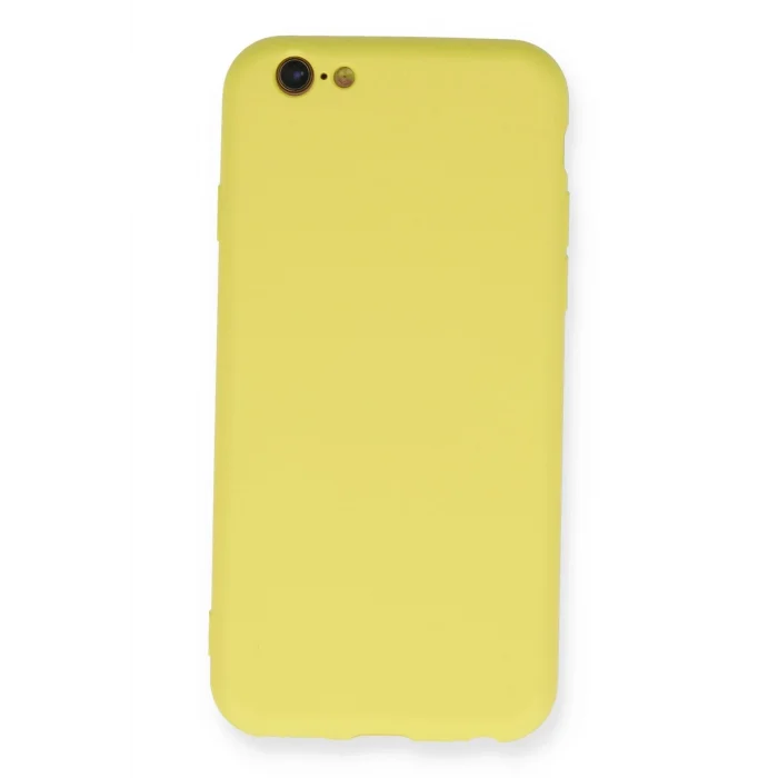 Mey İthalat®   iPhone 6 Kılıf Nano içi Kadife Silikon - Sarı