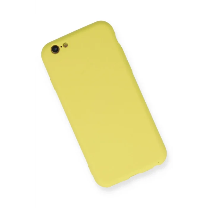 Mey İthalat®   iPhone 6 Kılıf Nano içi Kadife Silikon - Sarı