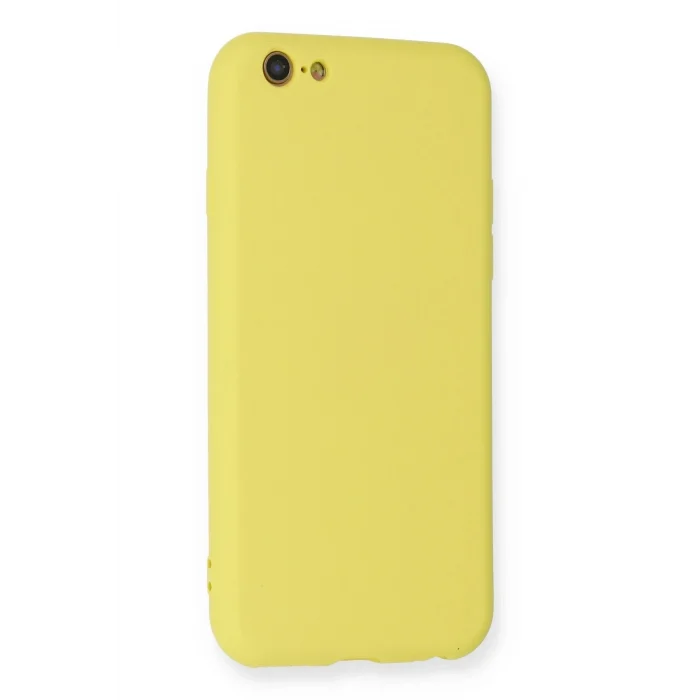 Mey İthalat®   iPhone 6 Kılıf Nano içi Kadife Silikon - Sarı