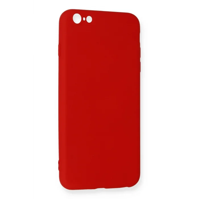 Mey İthalat®   iPhone 6 Plus Kılıf Nano içi Kadife Silikon - Kırmızı