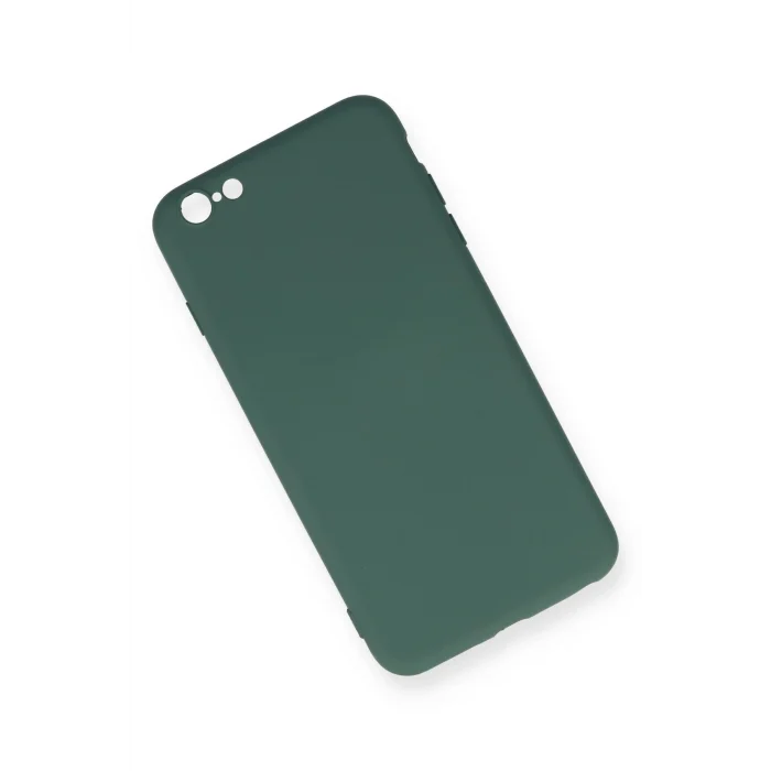 Mey İthalat®   iPhone 6 Plus Kılıf Nano içi Kadife Silikon - Koyu Yeşil