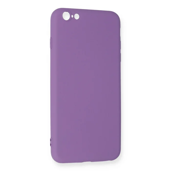 Mey İthalat®   iPhone 6 Plus Kılıf Nano içi Kadife Silikon - Mor