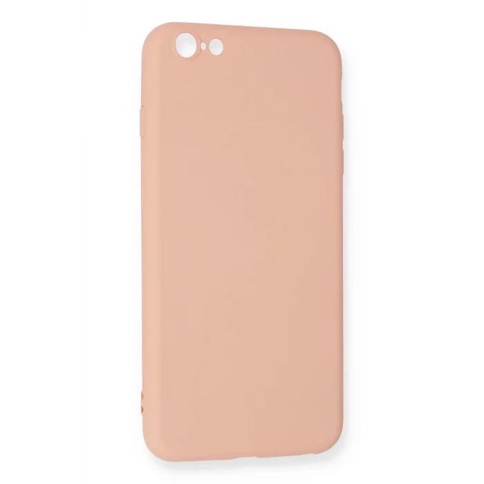 Mey İthalat®   iPhone 6 Plus Kılıf Nano içi Kadife Silikon - Pudra