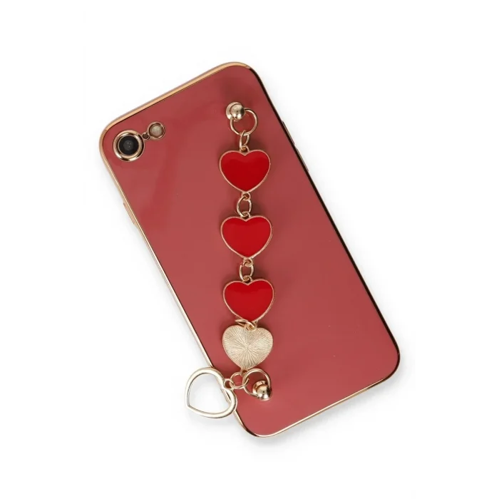 Mey İthalat®   iPhone 7 Kılıf Esila Silikon - Kırmızı