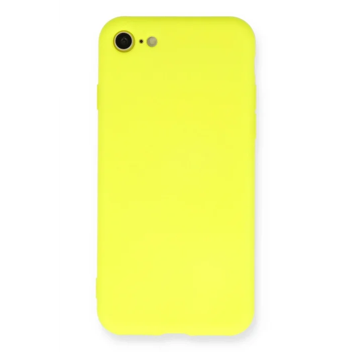 Mey İthalat®   iPhone 7 Kılıf Nano içi Kadife Silikon - Sarı