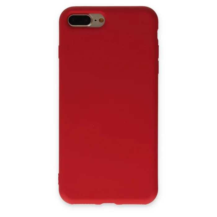 Mey İthalat®   iPhone 7 Plus Kılıf Nano içi Kadife Silikon - Kırmızı