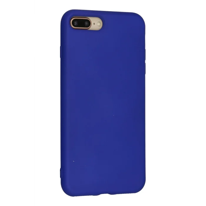 Mey İthalat®   iPhone 7 Plus Kılıf Nano içi Kadife Silikon - Lacivert