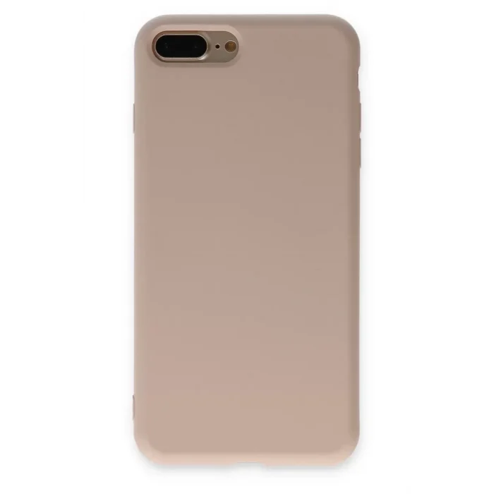 Mey İthalat®   iPhone 7 Plus Kılıf Nano içi Kadife Silikon - Pudra