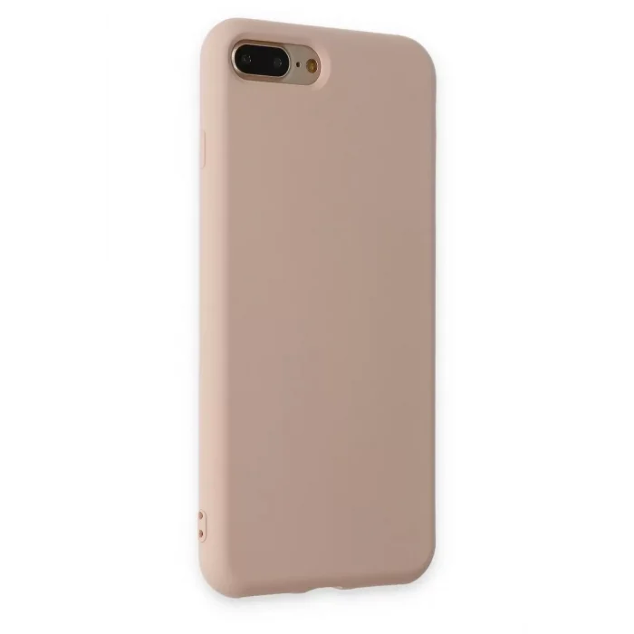 Mey İthalat®   iPhone 7 Plus Kılıf Nano içi Kadife Silikon - Pudra