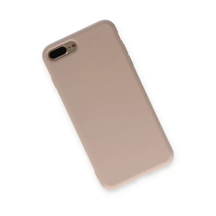 Mey İthalat®   iPhone 7 Plus Kılıf Nano içi Kadife Silikon - Pudra