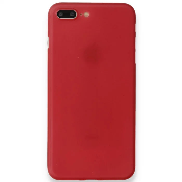 Mey İthalat®   iPhone 8 Plus Kılıf PP Ultra İnce Kapak - Kırmızı