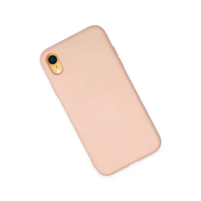 Mey İthalat®   iPhone XR Kılıf Nano içi Kadife Silikon - Pudra