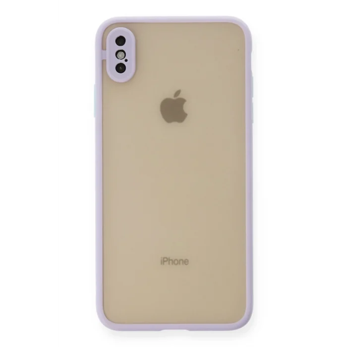 Mey İthalat®   iPhone XS Max Kılıf Montreal Silikon Kapak - Mor