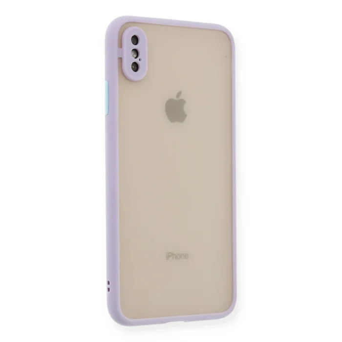 Mey İthalat®   iPhone XS Max Kılıf Montreal Silikon Kapak - Mor