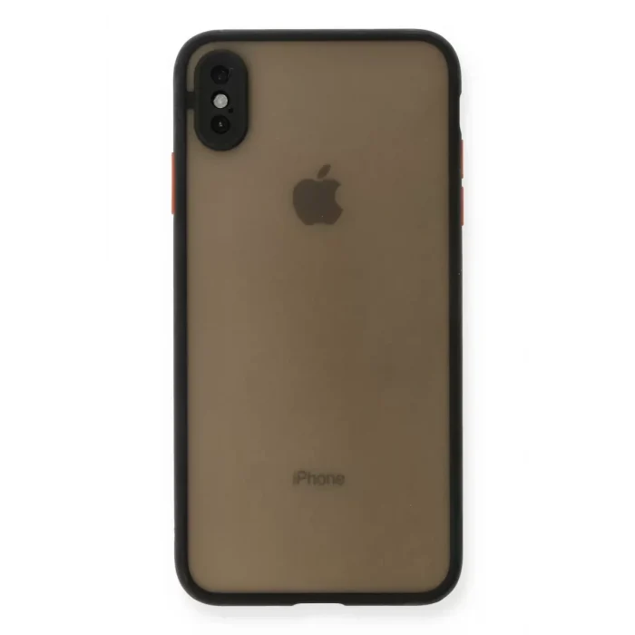 Mey İthalat®   iPhone XS Max Kılıf Montreal Silikon Kapak - Siyah
