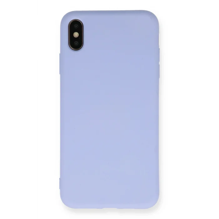 Mey İthalat®   iPhone XS Max Kılıf Nano içi Kadife Silikon - Lila