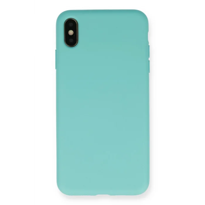 Mey İthalat®   iPhone XS Max Kılıf Nano içi Kadife Silikon - Turkuaz